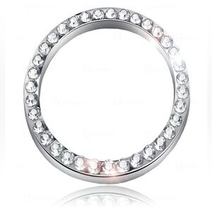 NEW Set of 2 Rhinestone Start Engine Ignition Button Ring